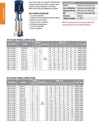 Etna KI 8/10-40  5.5Hp 380V Komple Paslanmaz Çelik Dik Milli Çok Kademeli Kompakt Yapılı İnline Bağlantılı Verimli Santrifüj Pompa - 2900 d/dk (Aisi 304)
