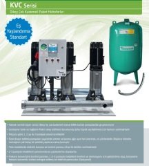 Dab 2KVC  40/80 T    2X1.36Hp  380V  Çift Pompalı Paslanmaz Çelik Gövdeli Düşey Sessiz Çok Kademeli Denge Tanksız Paket Hidrofor - 6 kat  36 daire