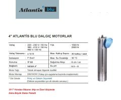 Atlantis Blu 4ATB  550T   5.5Hp 380V   4\'\' Dalgıç Motor