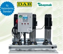 Dab 3KVC  60/120 T    3X3Hp  380V  Üç  Pompalı Paslanmaz Çelik Gövdeli Düşey Sessiz Çok Kademeli Denge Tanksız Paket Hidrofor - 10 kat  120 daire