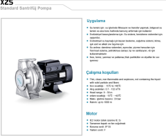 Leo XZS 65-50-125/15 2hp 380v Paslanmaz Monoblok Santrifüj Pompa