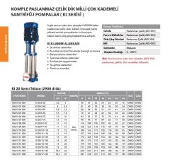 Etna KI 20/16-185  25Hp 380V Komple Paslanmaz Çelik Dik Milli Çok Kademeli Kompakt Yapılı İnline Bağlantılı Verimli Santrifüj Pompa - 2900 d/dk (Aisi 304)