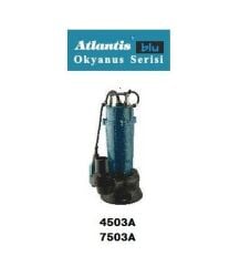 Atlantis Blu 7503A  1Hp 220V Yüksek Debili Pis Su Dalgıç Pompa / Alüminyum Sargılı / Okyanus Serisi