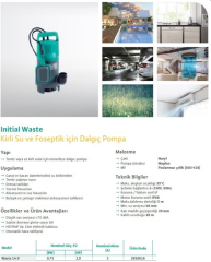 .Wilo Initial Waste 14.9 1hp 220v Açık Fanlı Pis Su Dalgıç Pompa