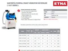 Etna 1 SCT 600-100 5,5Hp 380v Çift Kademeli Paket Hİdrofor