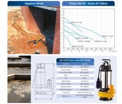 Alarko WSD 55-17 3Hp 220v Açık Fanlı Pis Su Dalgıç Pompa