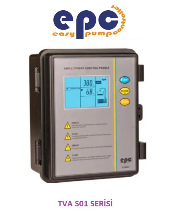 EPC TVA S01 SERİSİ -IP 65- 5,5-7,5 KW (7,5 HP-10 HP)TRİFAZE 380V-50 HZ TEK POMPALI PANO - AKILLI KONTROL ÜNİTESİ (Dalgıç pompa, hidrofor ve drenaj pompalarında kullanım.)