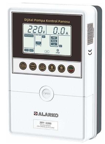 Alarko, 20 Y-CBB, MONOFAZE, 0.5Hp - 3Hp, Dalgıç Pompa, Hidrofor, Dijital Kontrol Panosu (Elektronik)