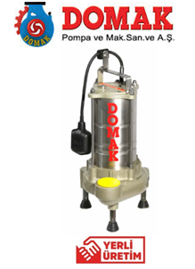 Domak ASm1330 K2 3Hp 220v Paslanmaz Çelik Gövdeli Atık Su Dalgıç Pompası