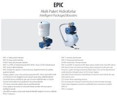 Aquastrong  EPIC-H36/XHC 2-7 M     1.3Hp 220V   Yatay Tanklı Kademeli Akıllı Paket Hidrofor