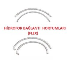 1¼ '' 90 cm DİRSEKLİ TİP ÇELİK ÖRGÜLÜ HİDROFOR BAĞLANTI HORTUMU (FLEX)