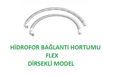 1¼ '' 100 cm DİRSEKLİ TİP ÇELİK ÖRGÜLÜ HİDROFOR BAĞLANTI HORTUMU (FLEX)