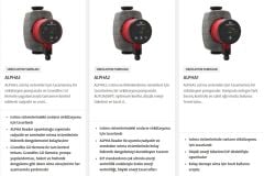 Grundfos ALPHA2 15-40 130mm Döküm Gövdeli Dişli Tip Frekans Konvertörlü Sirkülasyon Pompası - 99411107