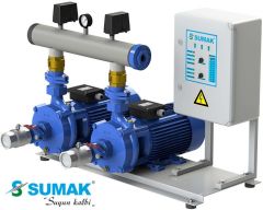 Sumak, SMKTB 750, [ 2 x 7.5HP ], Çift Pompalı, Emişli, Çift Kademeli Hidrofor