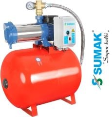 SUMAK, SYMTH6-150/8, 1.5HP, 380V, 50 LT TANKLI, YATAY KADEMELİ, PAKET HİDROFORLAR
