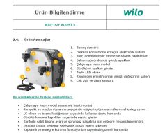 WİLO Isar BOOST5-E-5  220V-50/60 Hz  SÜPER SESSİZ KENDİNDEN EMİŞLİ ÇOK KADEMELİ FREKANS KONTROLLÜ HİDROFOR