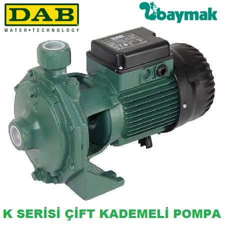 Dab  K 35/40 T     0.75 kw  380V   Çift Kademeli Döküm Gövdeli Yatay Santrifüj Pompa