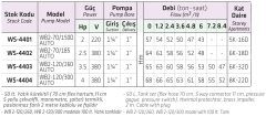 Water Sound DW2-60/075D Auto-24 1hp 220v Paslanmaz Çok Kademeli Paket Hidrofor