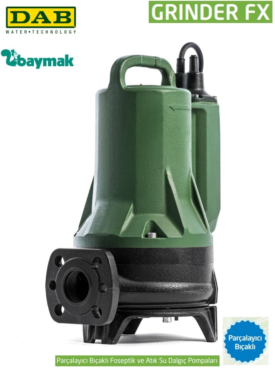 Dab GRINDER FX  15.07 MA   0.8 kW 220V   Parçalayıcı Bıçaklı Dalgıç Pompa