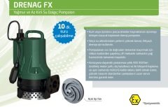 Dab  DRENAG FX 15.22 T-NA    2.3 kW  380V   Drenaj Dalgıç Pompa (Yağmur ve az kirli sular için)