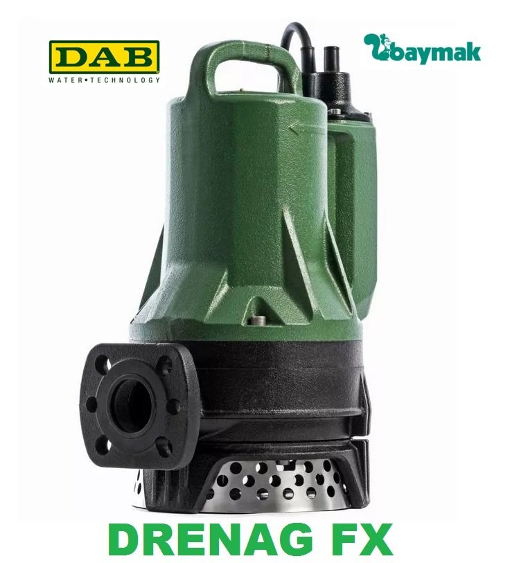 Dab  DRENAG FX 15.22 T-NA    2.3 kW  380V   Drenaj Dalgıç Pompa (Yağmur ve az kirli sular için)