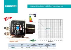 MOMENTUM IN15-25A  100W 24V/220V PASLANMAZ GÖVDELİ FULL OTOMATİK YÜKSEK İRTİFALI İNVERTÖRLÜ GÜNEŞ ENERJİ POMPASI (Akış ve basınç sensörlü)