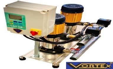 Vortex VKP VD S/S  9-07 M    2X3Hp 220V  Tanksız Çift Pompalı Paslanmaz Çelik Fanlı Paket Hidrofor