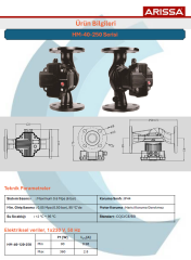 Arissa HMD-40-120-250 DN40 Frekans Kont. Sirkülasyon Pompası