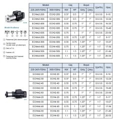Leo ECH4-60S   1.5Hp 380V  Paslanmaz Çelik Çok Kademeli Santrifüj Pompa